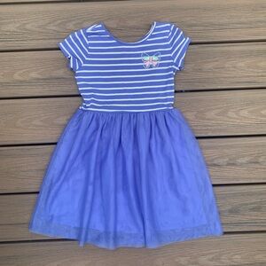 Blue Striped Dress Tulle Skirt 🦋